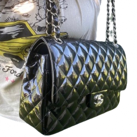 💎✨ BEAUTIFUL ✨💎 JUMBO CHANEL DOUBLE FLAP QUILTED CELEBRITY BAG - Picture 15 of 16